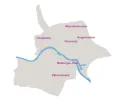 Plattegrond met wijken